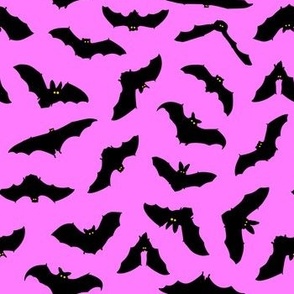 Pink Halloween Bat Pattern