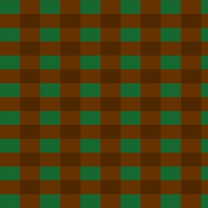 Brown and Green Buffalo Plaid