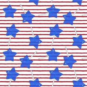 small // USA star pops // red stripe