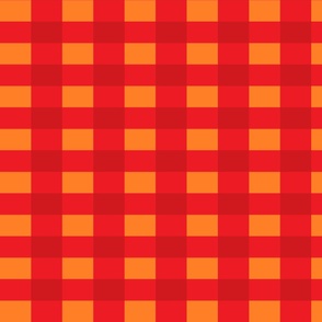 Red and Orange Buffalo Plaid