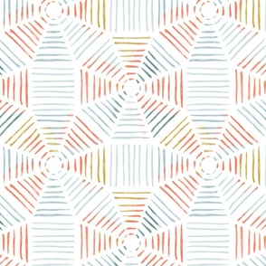 abstract umbrellas (peach and blue)