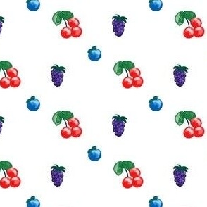 Berries and cherries plaid lattice pattern 