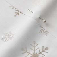 Cozy snowflakes - antique gold/white