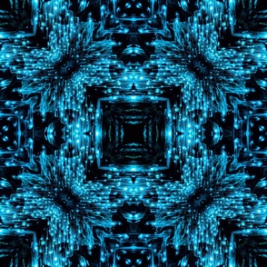 Electric Blue Ice Kaleidoscope