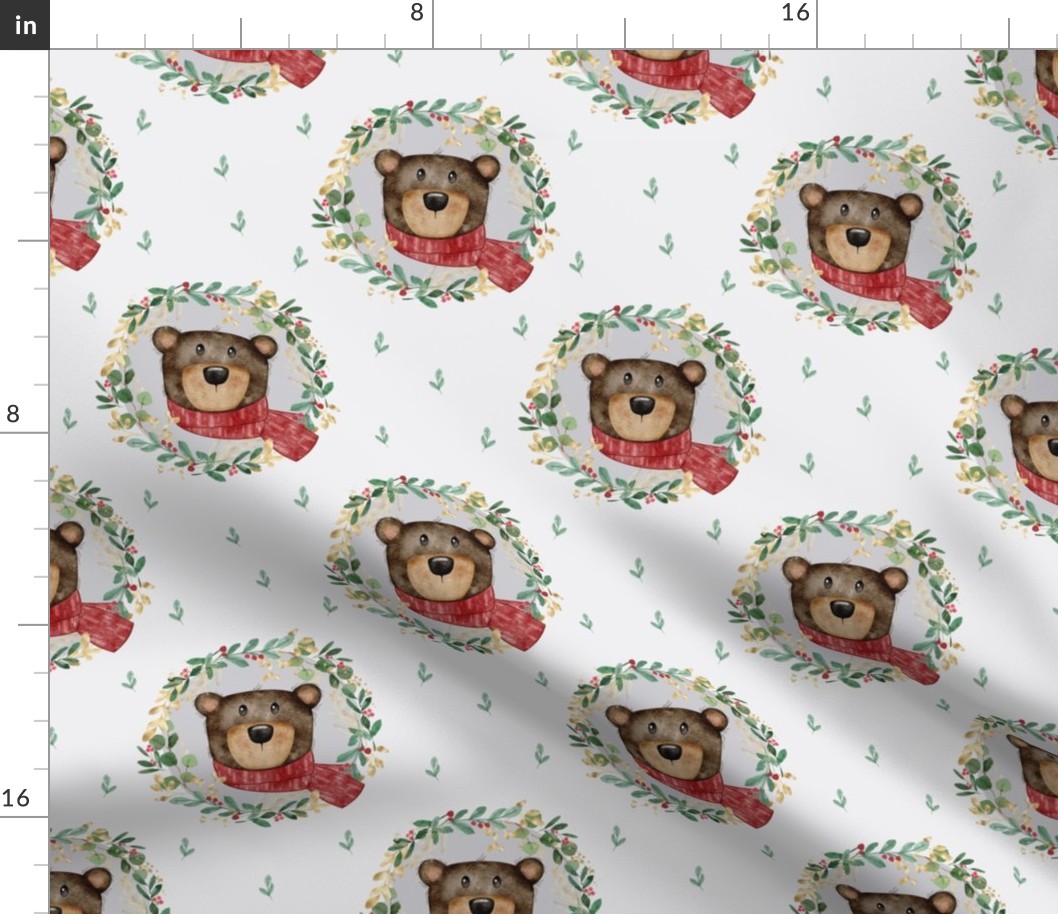 Beary Christmas//Grey - Large