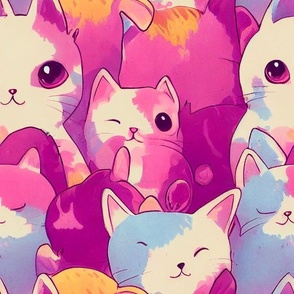 Watercolor Kitties
