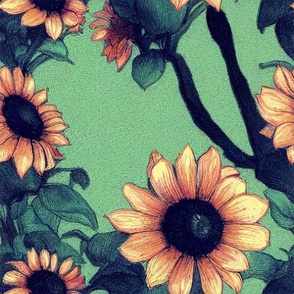 Vintage Sunflowers