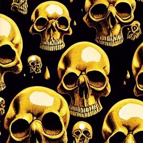 Vintage Gold Skulls