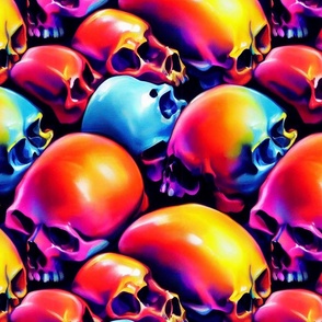 Vintage Colourful Skulls