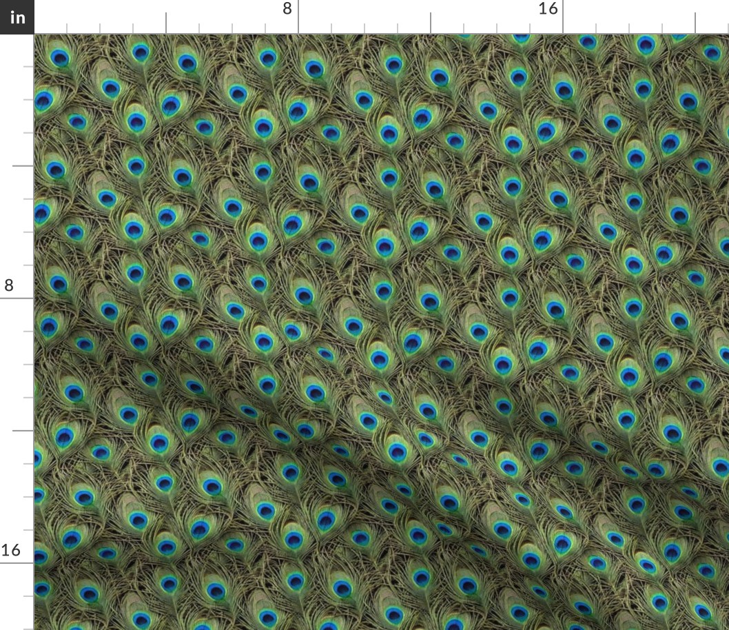 Seamless Tiling Peacock Fabric, Realistic