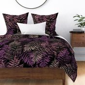 jumbo- Midnight in Fern Forest-tan and red-violet mauve