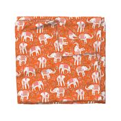 Festive Elephants- Pink and Orange- Regular Scale