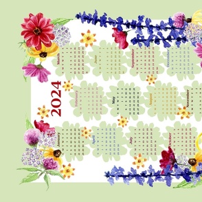 Flower Calendar 2024 English