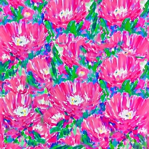 Pink daisies garden