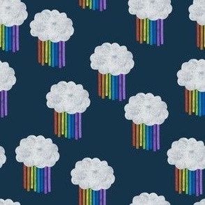 rainbow clouds - dark blue - LAD22