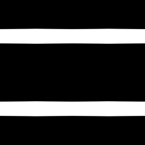 UNEVEN HORIZONTAL STRIPES - BLACK AND WHITE, JUMBO SCALE