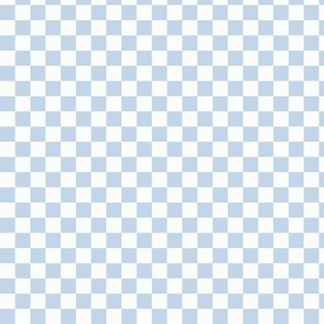 Small Powdery Blue Checker, 3/8" Light Blue Checkered, Checkerboard