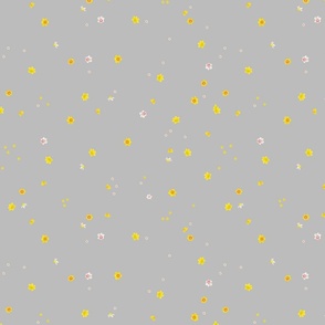 Starry Night Daffodils Grey