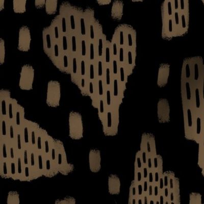 Mudbrush Paint Smudge and Dots - Black & Brown