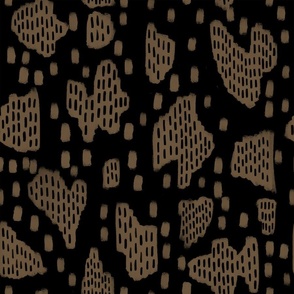Mudbrush Paint Smudge and Dots - Black & Brown