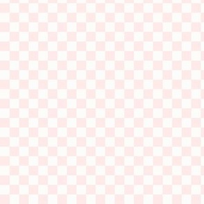 Small Pale Pink Checker, 3/8" Soft Pink Checkered, Checkerboard