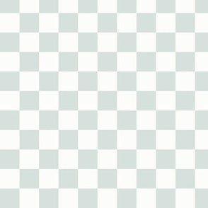 Celadon & White Checker, 3/4" Checkered