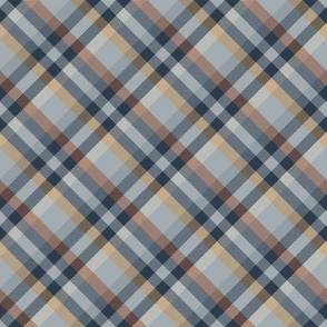 Autumn Collection,  Misty Morning Plaid on the Diagonal