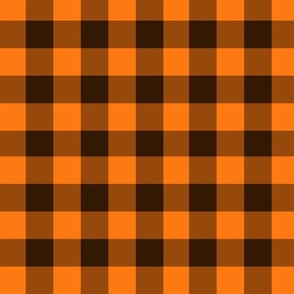 Classic gingham in brown and orange