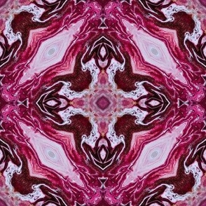 Pink Geometric Geode Kaleidoscope