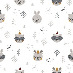 Christmas forest animals