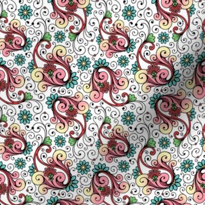 Floral Paisley Swirls