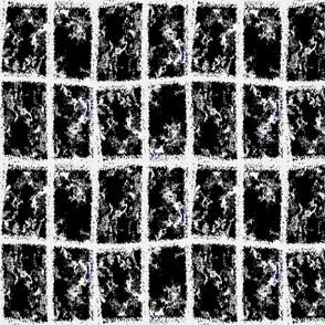 Rough Black and White Textured Rectangles with White Borders