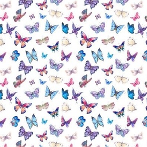 Watercolor Butterflies Small