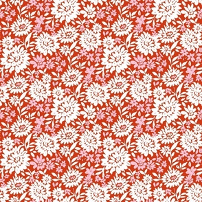 Christmas Florals Red pink and white Regular Scale by Jac Slade