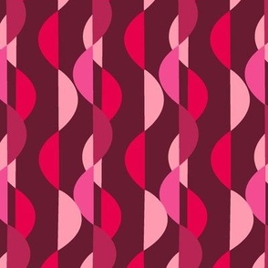 Circles in half dark pink