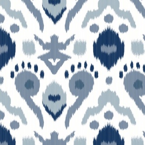 Custom Nina Ikat in Blue Greens