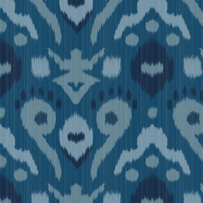 Nina Ikat in Deep Teal Blues copy