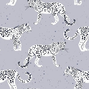 calm cheetah | grey| Tropical Fantasy Collection