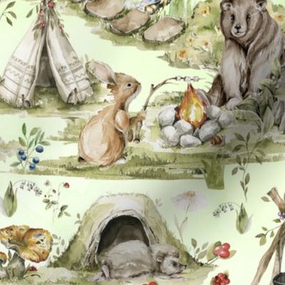 18" Little Animals Bears Squirrel Bunnies Foxes  In Summer Holidays 