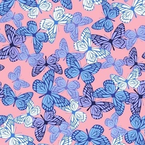 Scattered Butterfly - Candy Pink