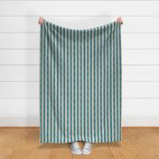 Teal and Taupe Floral Stripes