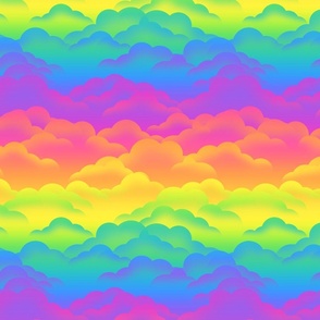 90s rainbow clouds LARGE