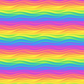 90s rainbow zebra waves small