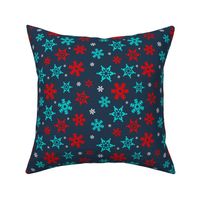 Medium Scale Snowflakes on Navy Baby It's Cold Outside Collection