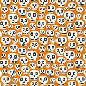 Day Of The Dead - Halloween Skulls Orange Small Scale