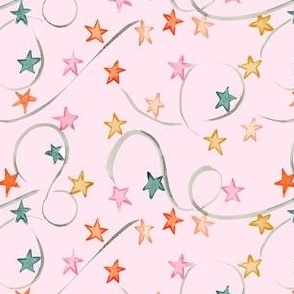 star garland pink