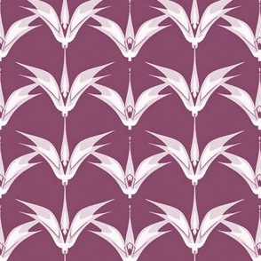 Art Deco Lilies in Purple and Lilac