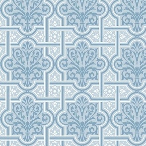 fancy medieval-style tiles, light blue, 3W