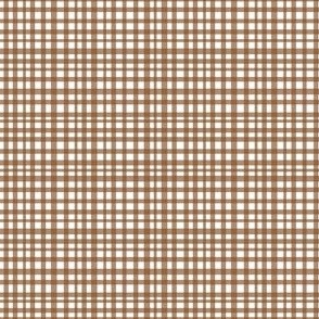 Almost Gingham - Grizzly - brown check
