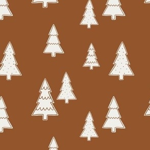 Gingerbread Trees on brown